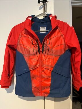 Marvel Kids' Spider-Man Red and Navy Raincoat